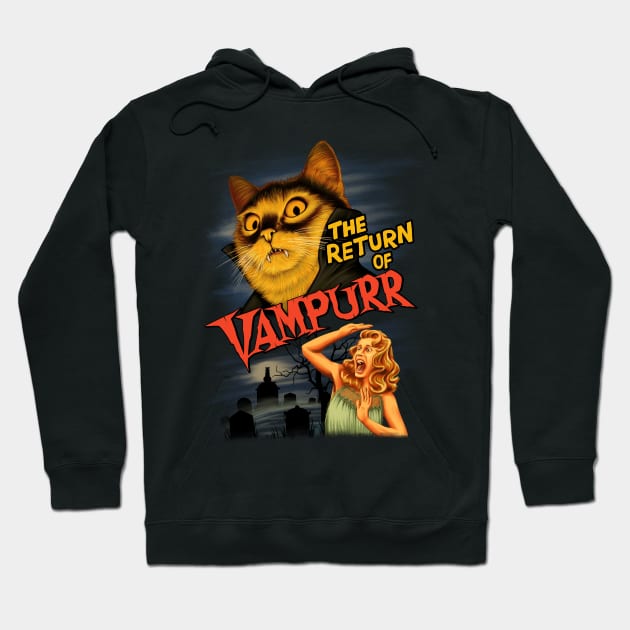 The Return of Vampurr The Halloween Cat Hoodie by khairulanam87